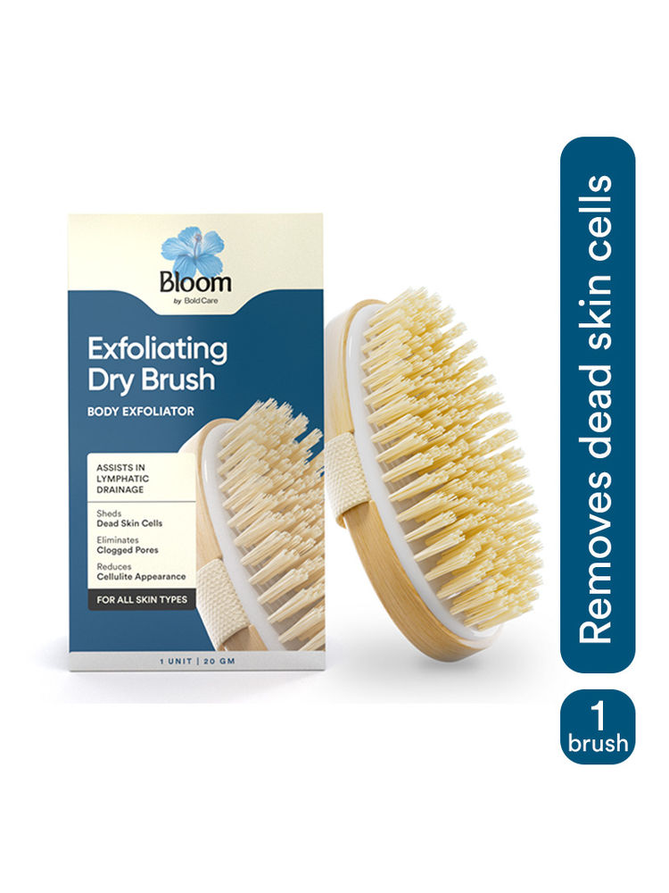Bloom by Boldcare Bloom Exfoliating Oval Dry Bath Brush For Lymphatic Drainage & Cellulite