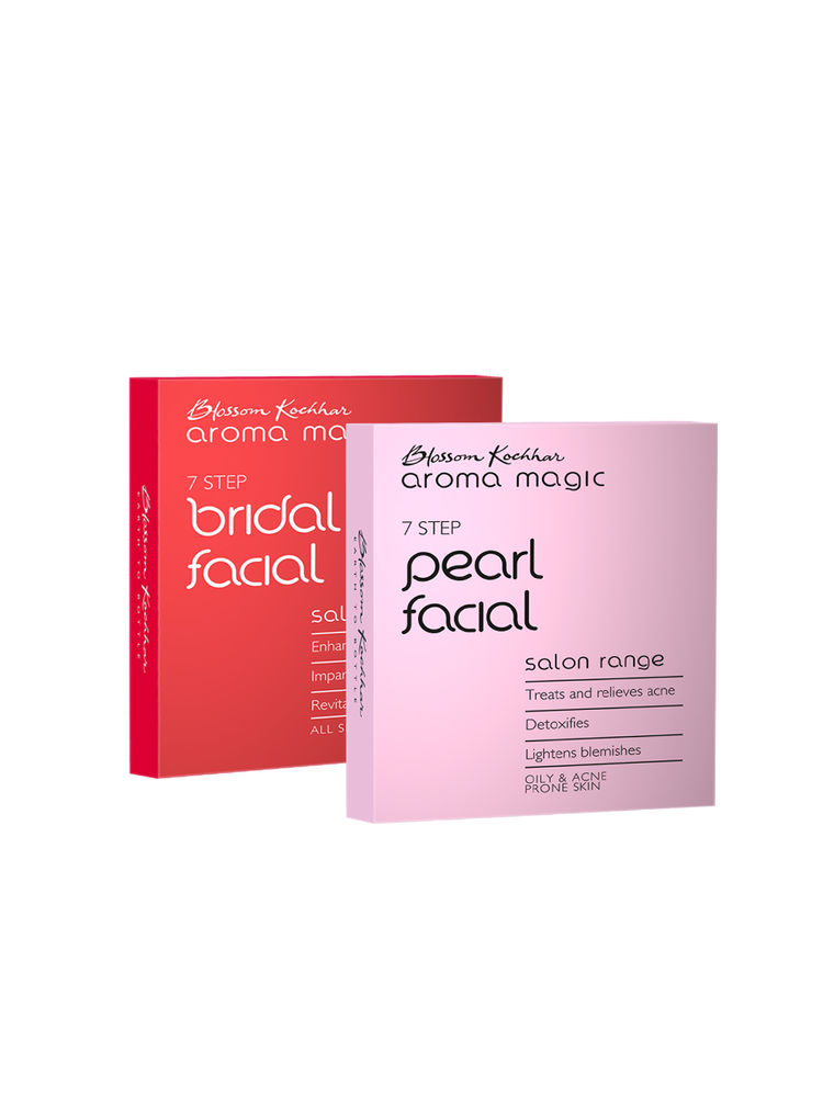 Aroma Magic Pearl Facial Kit & Bridal Glow Single Use Facial Kit Combo