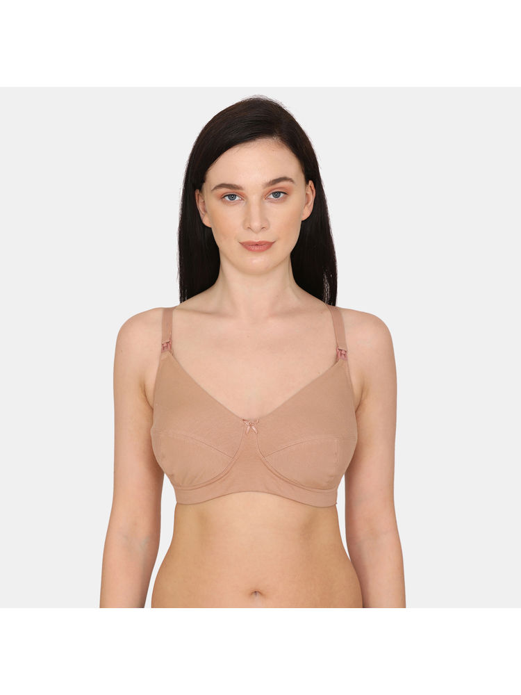 Zivame Curvy Double Layered Non Wired Full Coverage Maternity Supper Support Bra - Roebuck