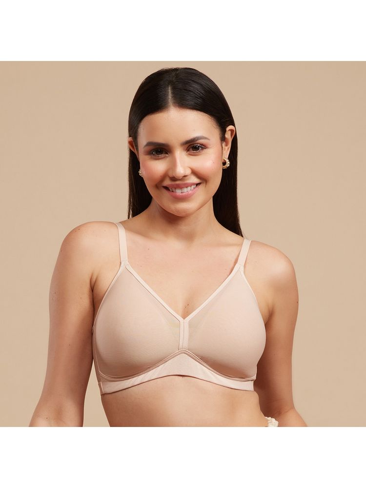Nykd by Nykaa Ultimate Breathe Triangle T-shirt Bra - NYB226 Nude-picture-28