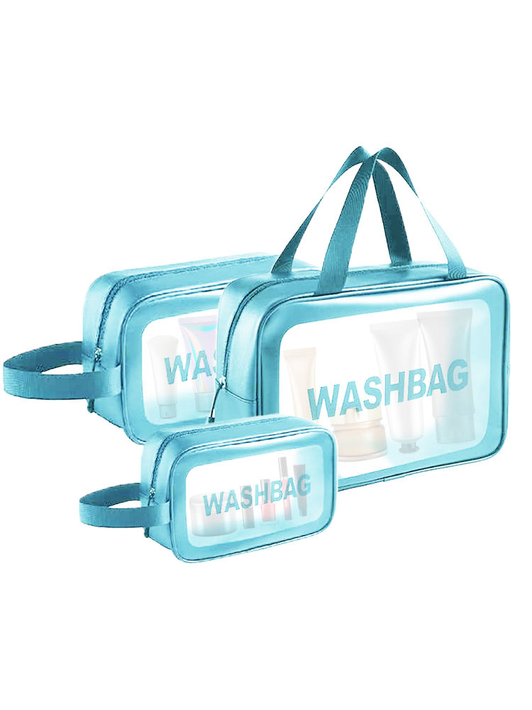 Matra Travel Wash Bags Set Of 3 Transparent Toiletry Storage Makeup Organizer Cosmetic Pouches-picture-11
