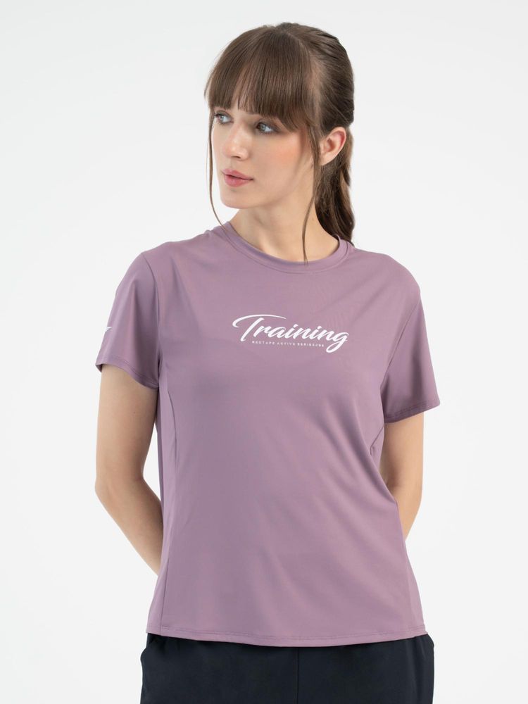 Red Tape Mauve Activewear T-Shirt for Women-picture-11