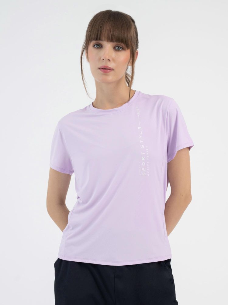 Red Tape Light Purple Activewear T-Shirt for Women-picture-14