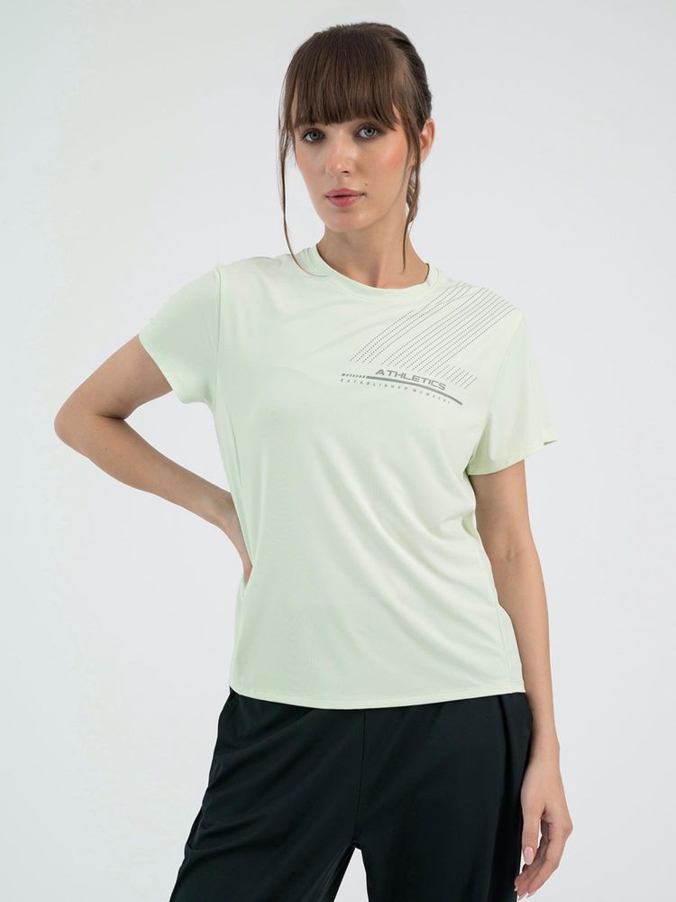 Red Tape Bright Green Activewear T-Shirt for Women-picture-16