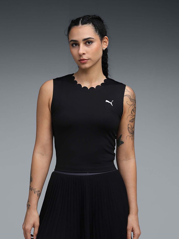 Puma Women's Cropped Black Tank Top-picture-13