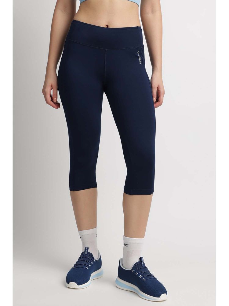 Reebok Women Navy Blue Tights-image-1