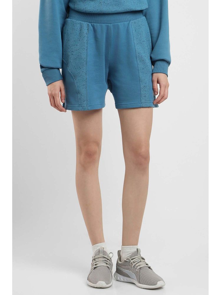 Reebok Women Blue Shorts-image-2