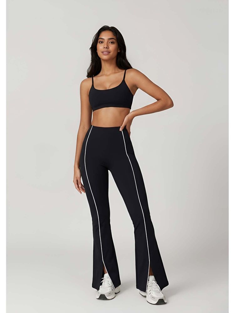 Rock Paper Scissors Front Slit Bootcut Tights-picture-24