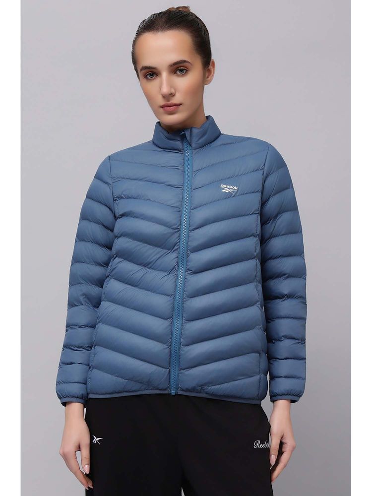 Reebok Women's Full Sleeve Blue Jacket-picture-24