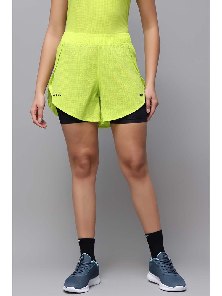 Reebok Women Green Shorts-image-4