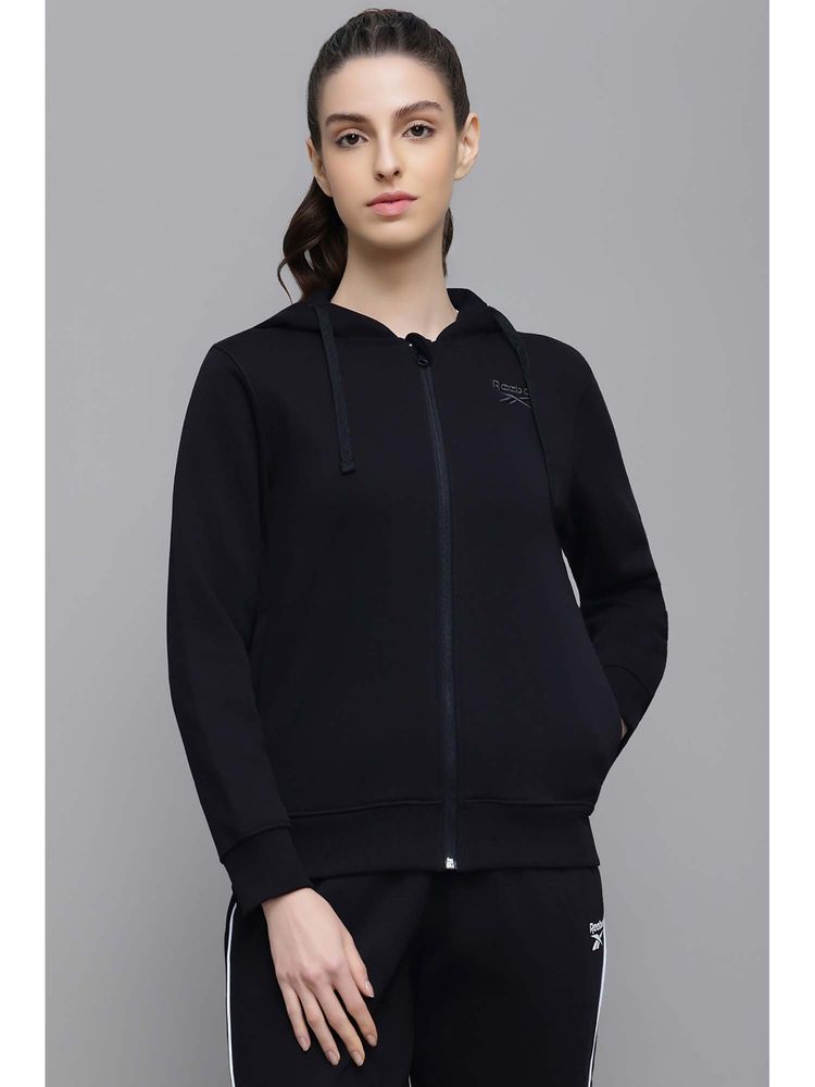 Reebok Women's Branded Fleece Black Jacket-picture-14