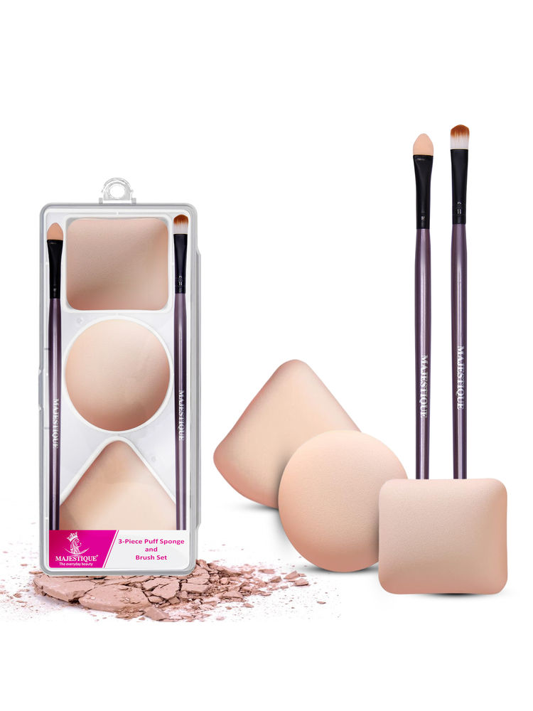 Majestique Makeup Sponge And Brush - Set Of 5-image-0