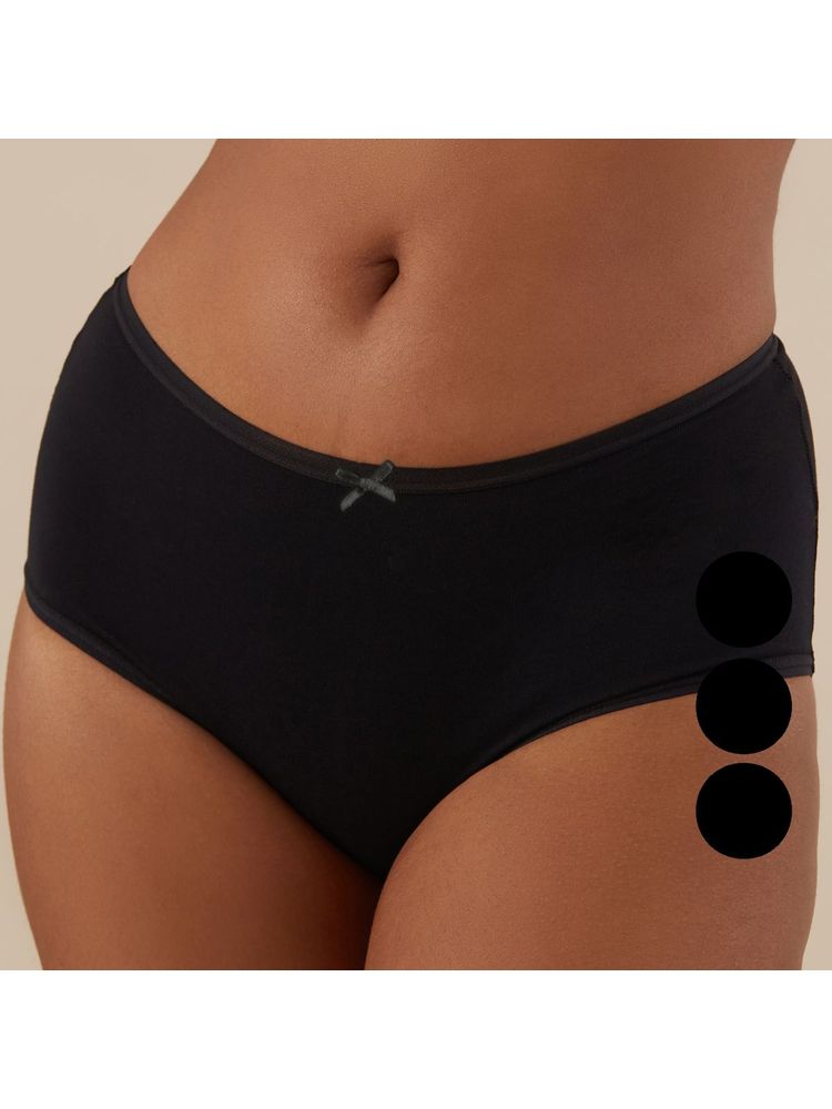 Nykd by Nykaa Women Full Brief NYP036 All Black (Pack of 3)