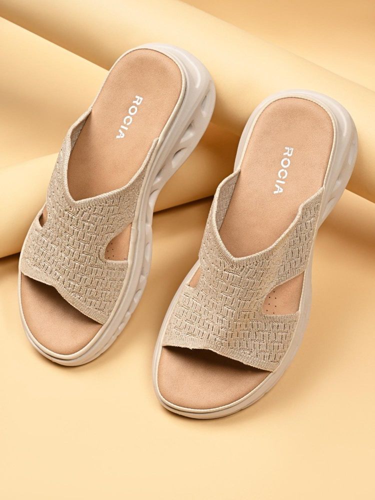 ROCIA Beige Women Stylish Sole Comfort Sandals-image-29