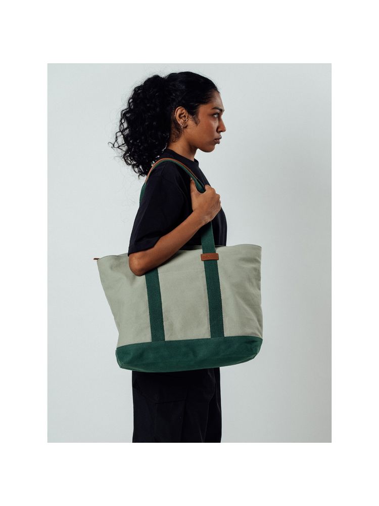 DailyObjects Mint Green-Forest Green Field Tote Bag-image-13