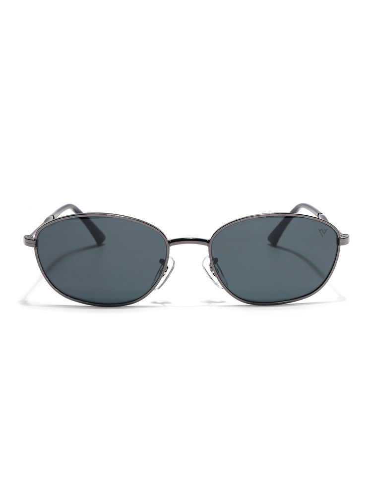 Voyage Unisex Grey Lens Oval Polarized Grey Frame Sunglasses- V3749 (58)-image-1