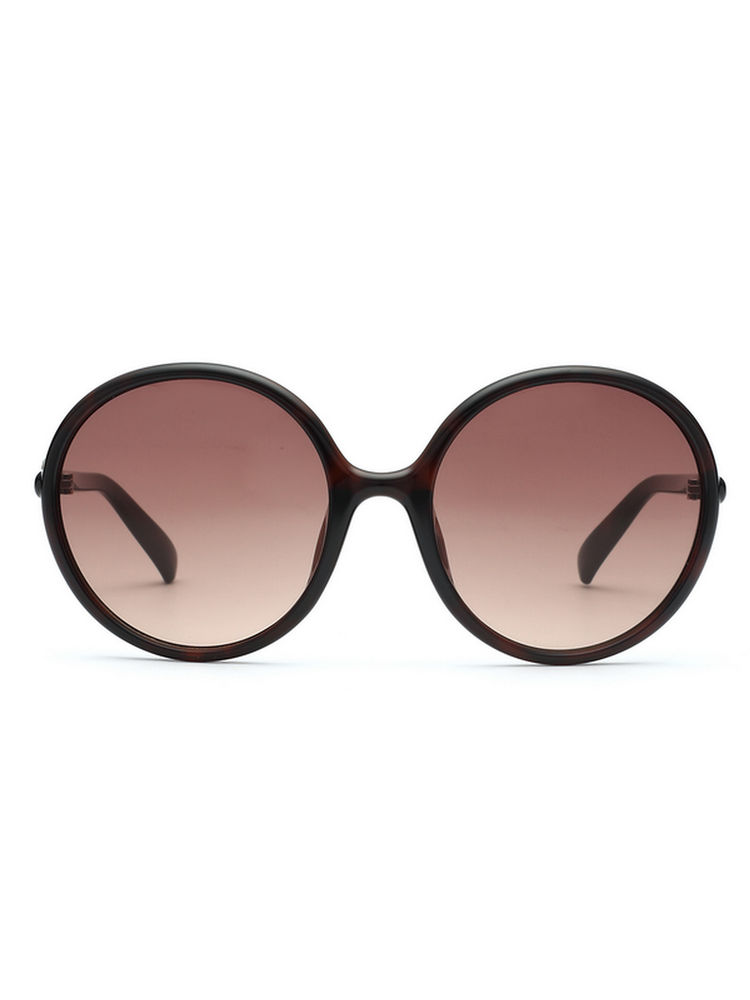 Bebe Gradient Brown Lens Round Sunglass Full Rim Brown Frame with 100% UV Protection (56)-picture-23