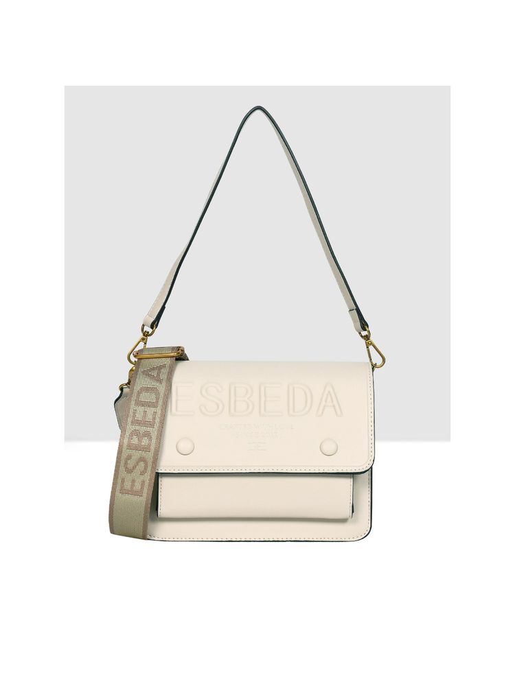 ESBEDA Cream Color Embossed Designer Sling Bag For Women-picture-14