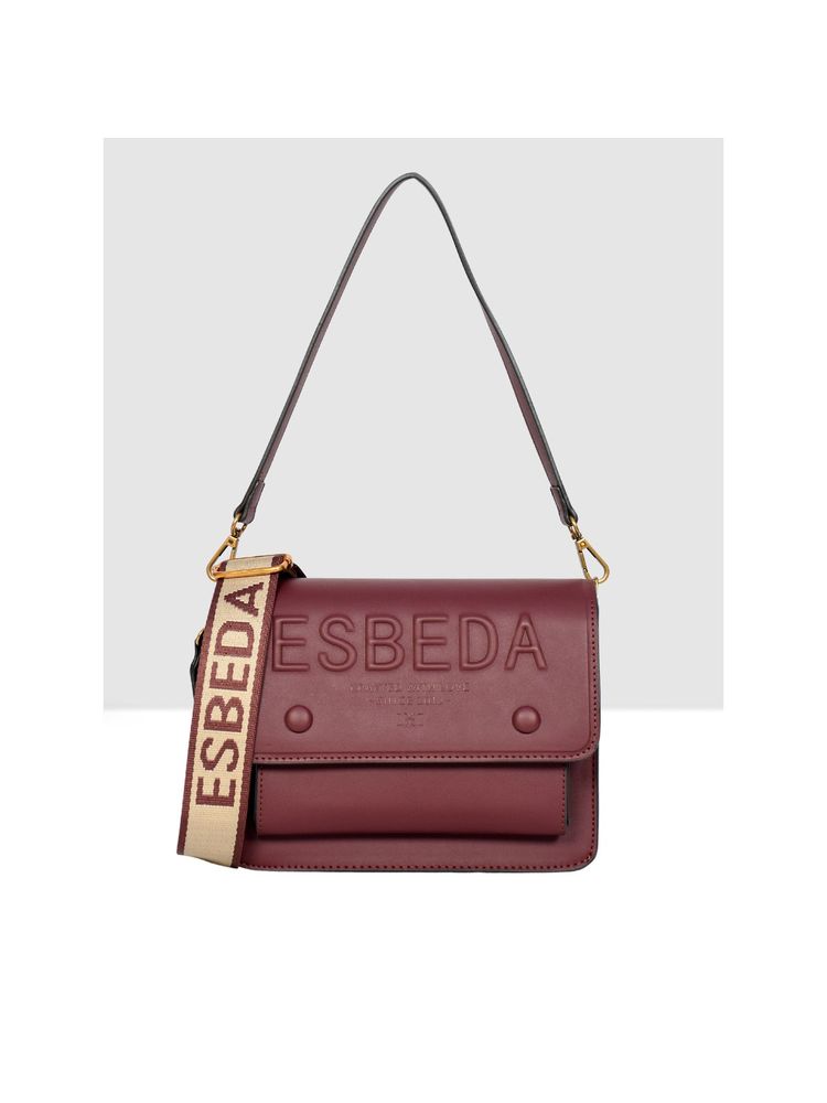 ESBEDA Maroon Color Embossed Designer Sling Bag For Women-picture-20