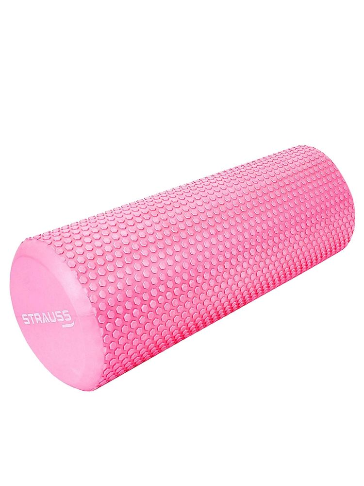 Strauss Yoga Foam Roller, 45 cm (Pink)-image-8