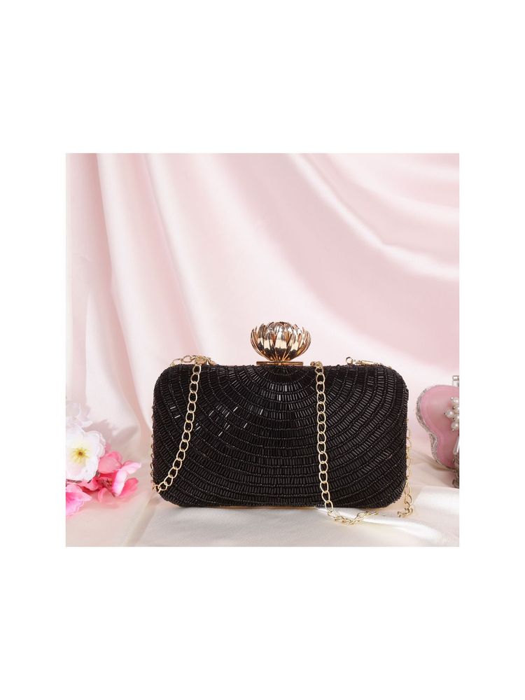 SWISNI Black Silk Clutches SWIS-474-picture-40