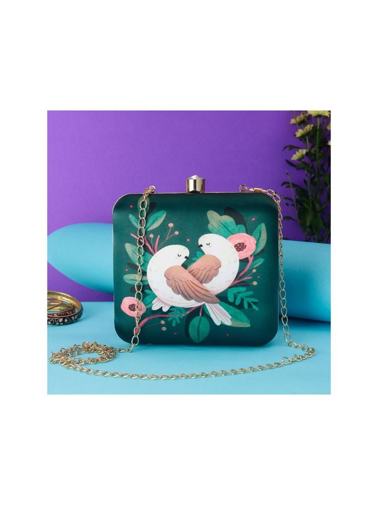 SWISNI Green Satin Clutches SWIS-526-picture-19