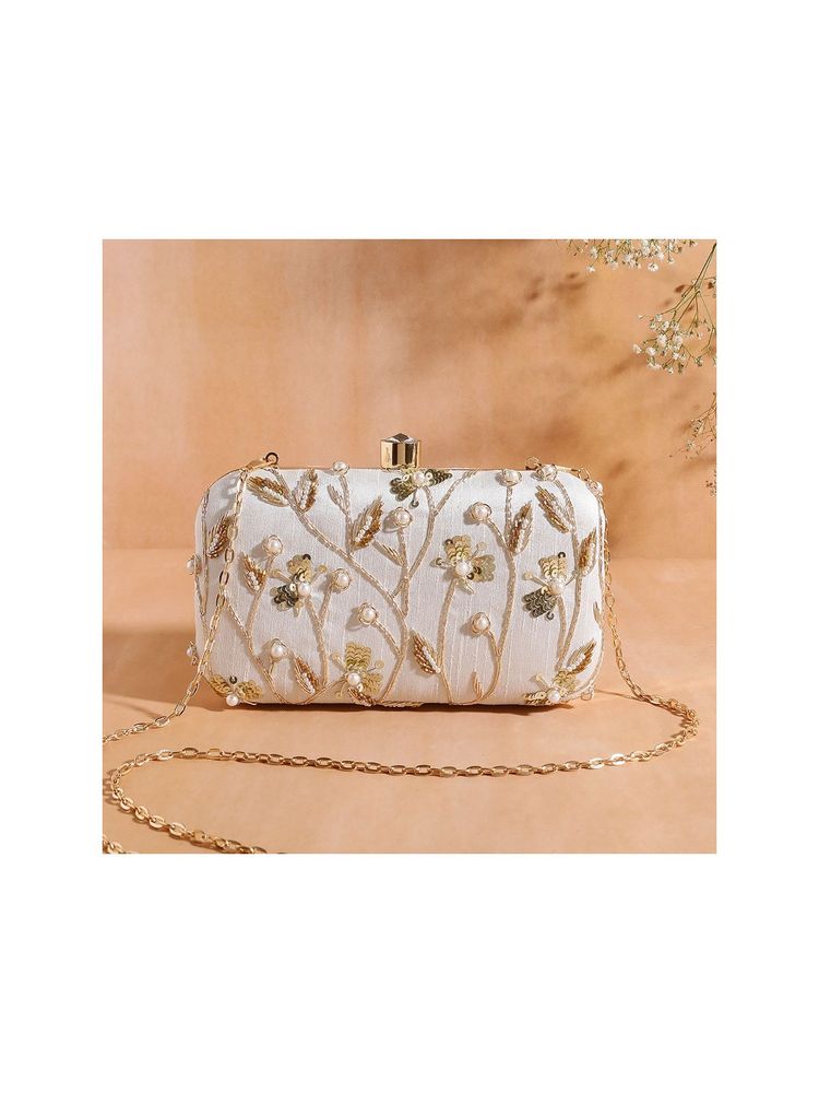 SWISNI White Silk Clutches SWIS-574