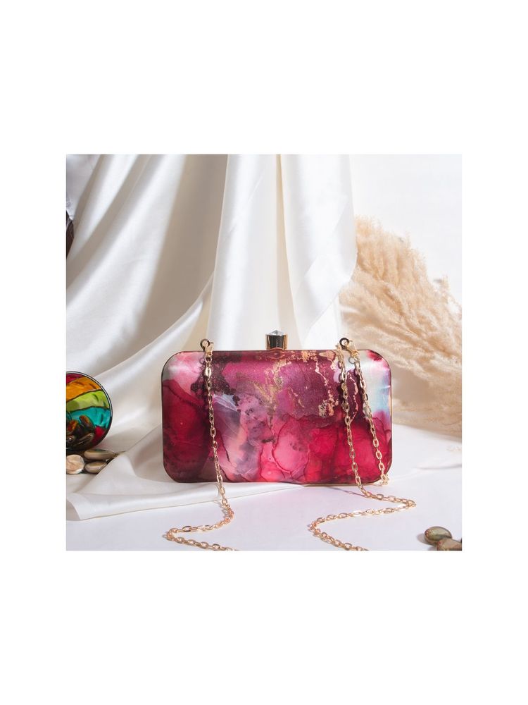 SWISNI Pink Satin Clutches SWIS-710-picture-4