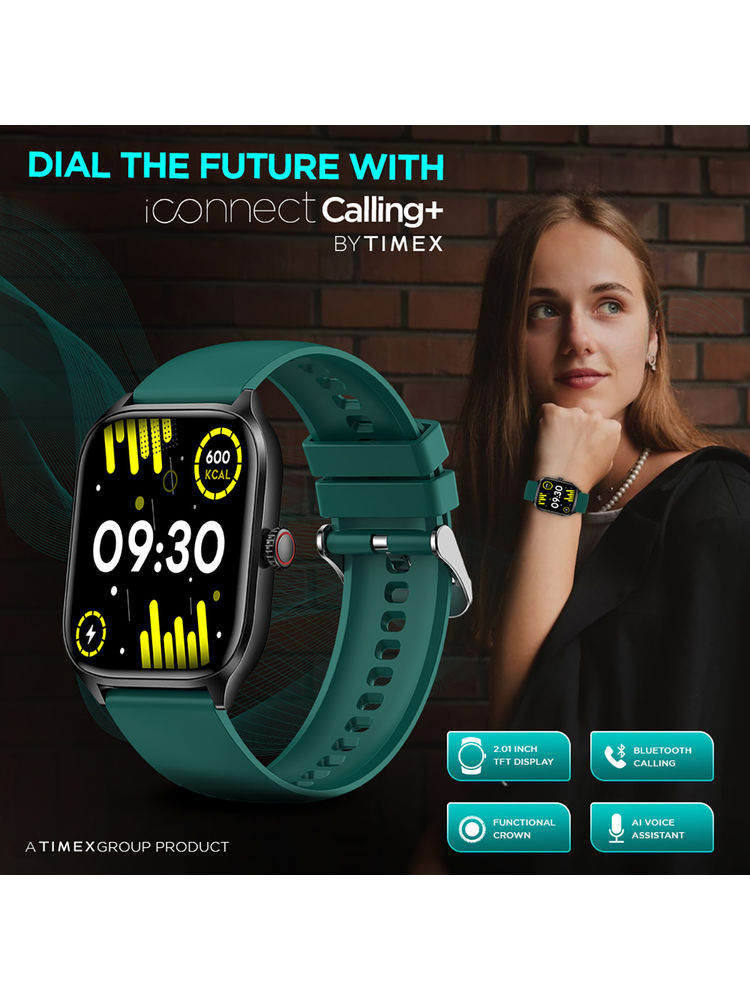 Timex iConnect Calling+ 2.01” TFT Display Unisex Smartwatch-TWIXW505T (Medium)