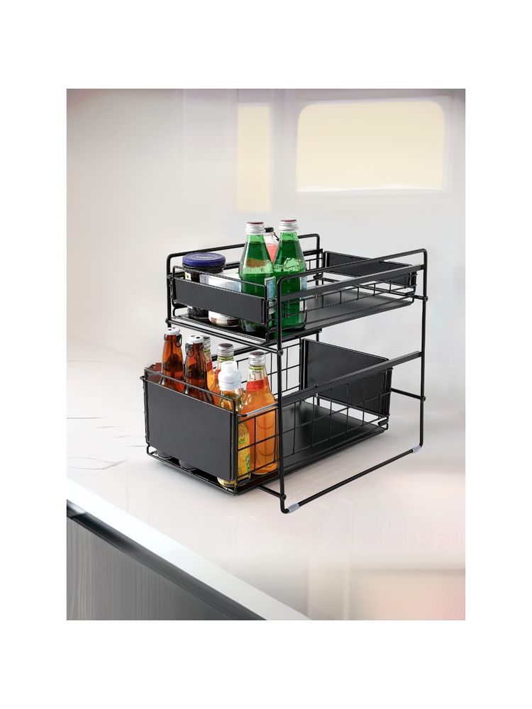 UMAI Heavy Duty 2-Tier Kitchen Organizer-Black-image-12