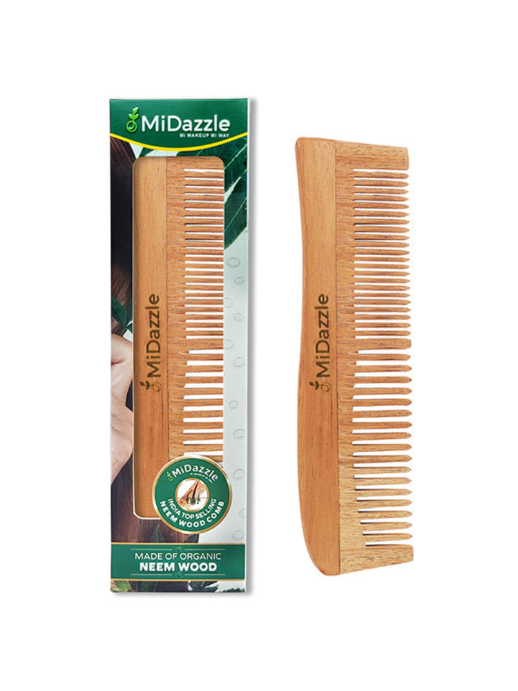 Midazzle MINC2104 Organic Pure Kacchi Neem Wood Comb-picture-12