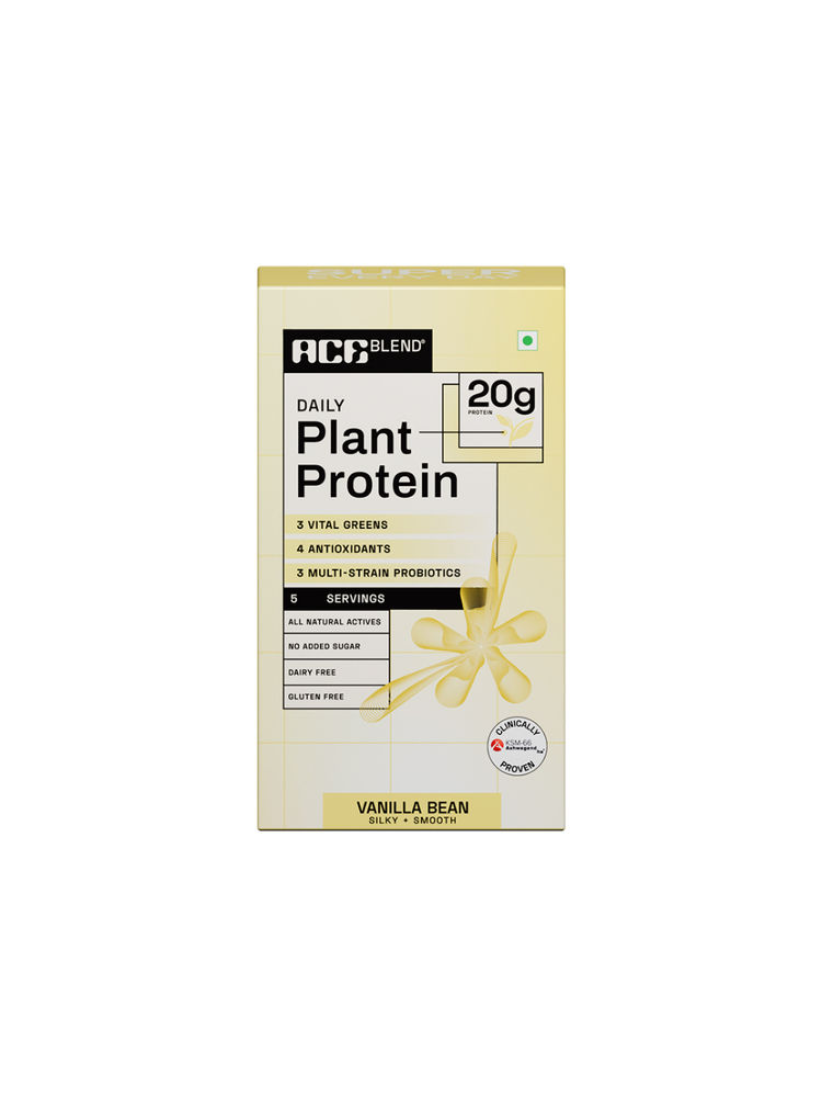 Ace Blend Daily 20g Plant Protein For Strength & Recovery With No Added Sugar - Vanilla Bean-image-27