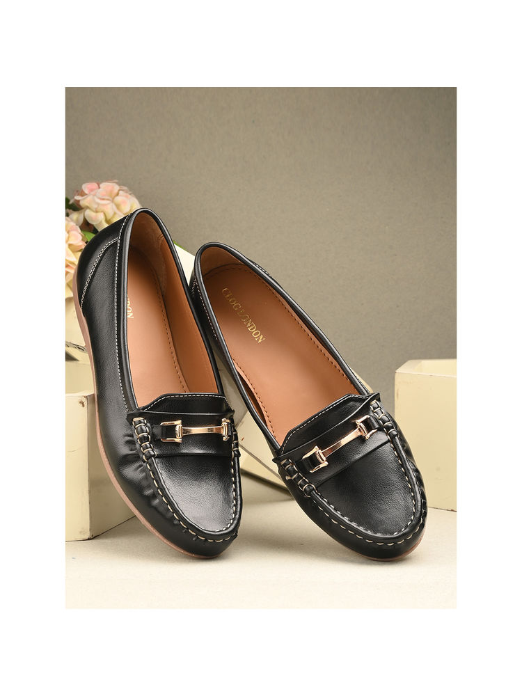 CLOG LONDON Women Black Comfortable Loafers-picture-26