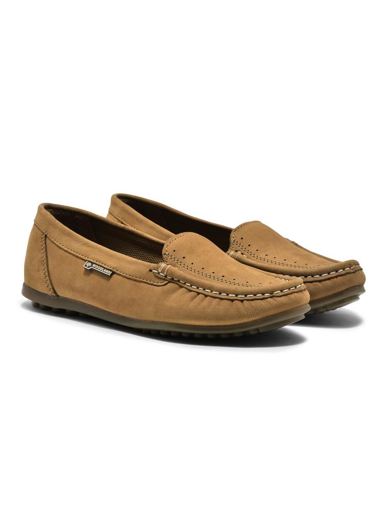 WOODLAND Women's Tan Loafers-image-25