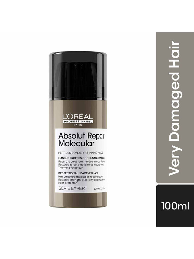 LOreal Professionnel Absolut Repair Molecular Deep Repairing Leave-In Mask Cream For Very Damaged Hair