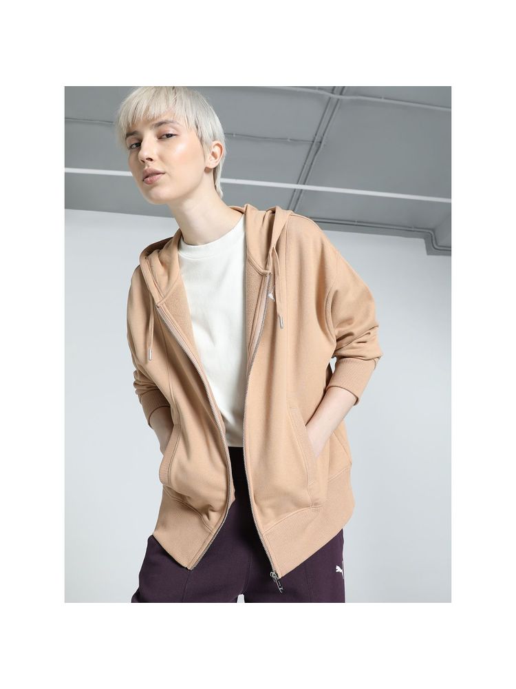 Puma Her Full-Zip Tr Womens Beige Hoodie-picture-25