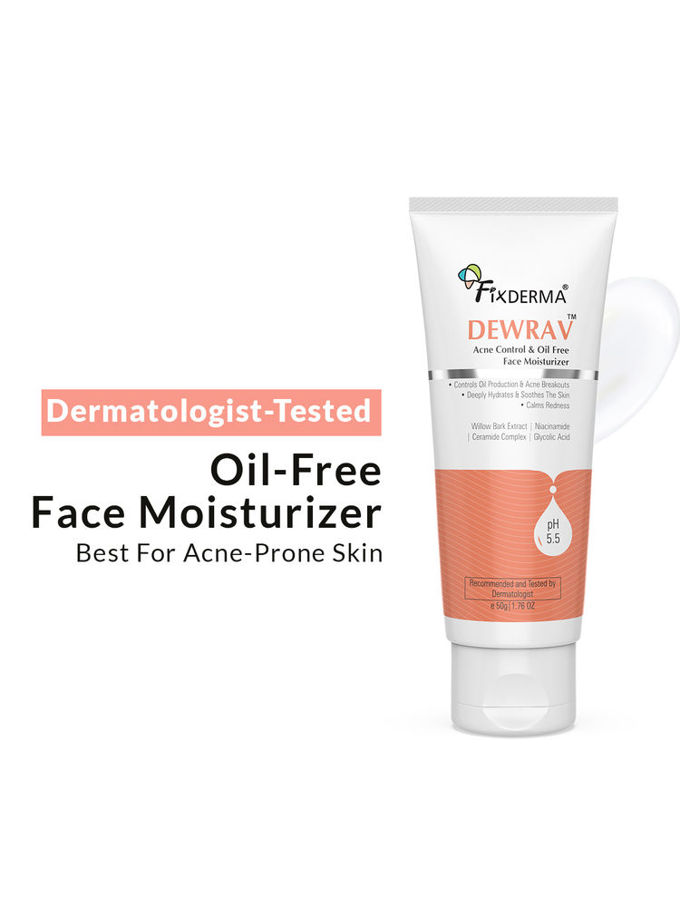 Fixderma Dewrav Acne Control & Oil Free Moisturizer For Face With Glycolic Acid, Niacinamide-picture-15