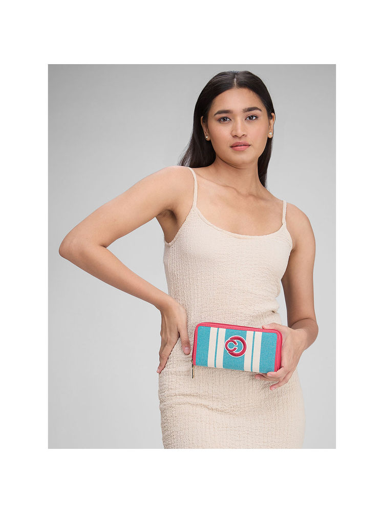 Caprese Dixie Zip Around Wallet - Blue (L)-image-5