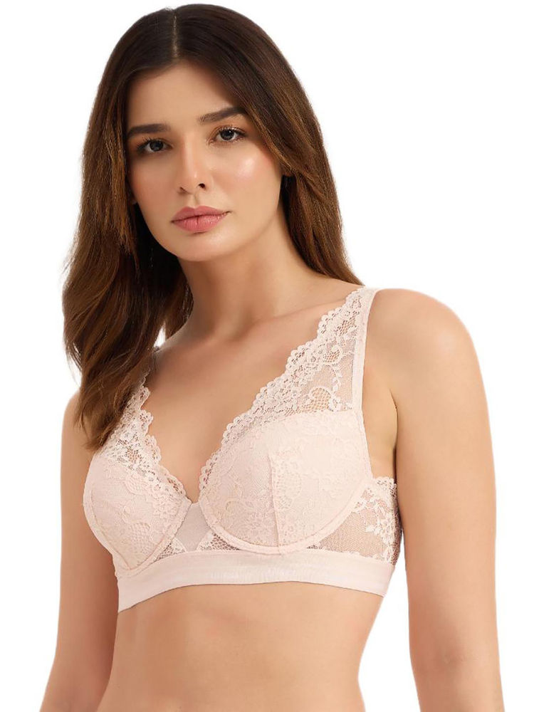 guess fashion Guess Beige Self Design Regular Fit Bra-picture-22