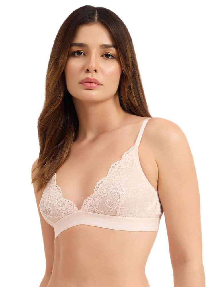 guess fashion Guess Beige Self Design Regular Fit Bra-picture-19
