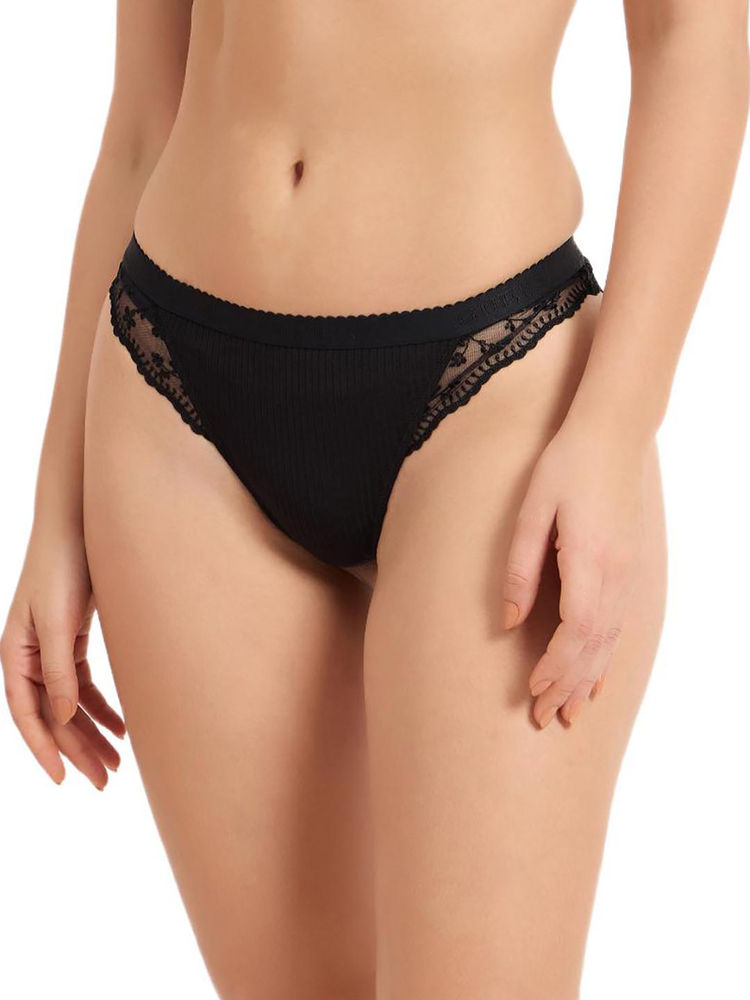 guess fashion Guess Black Self Design Regular Fit Thong-picture-26