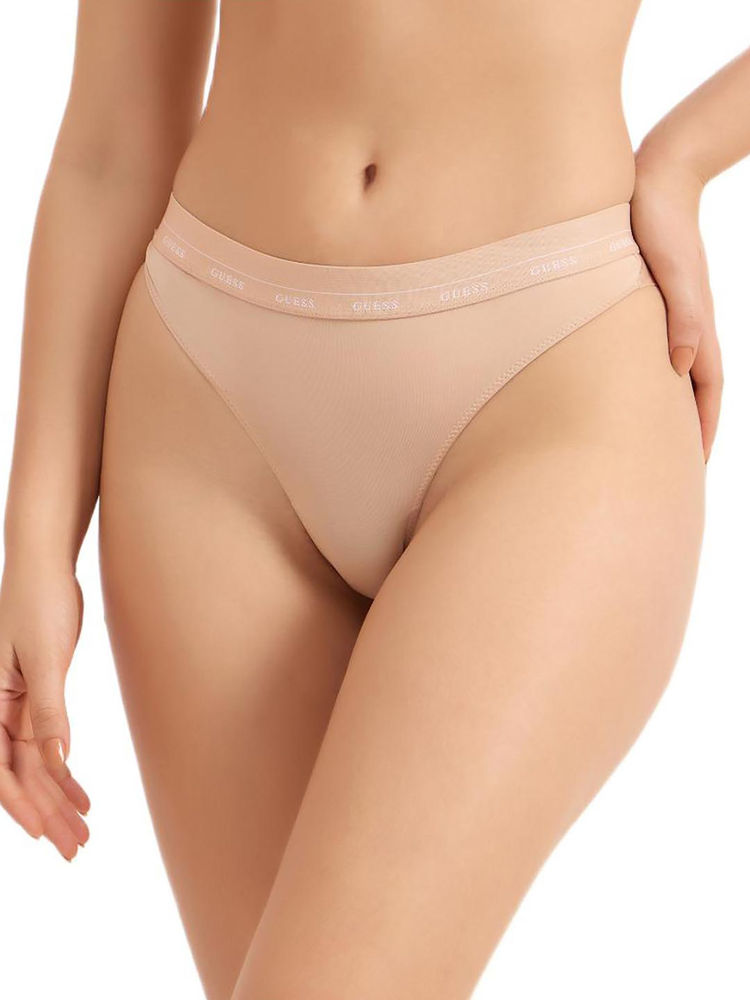guess fashion Guess Beige Solid Regular Fit Thong-picture-21
