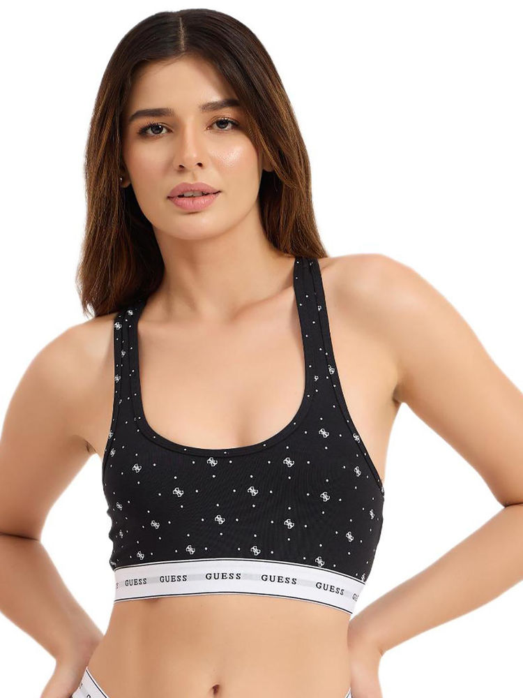 guess fashion Guess Black Self Design Regular Fit Bra-picture-30