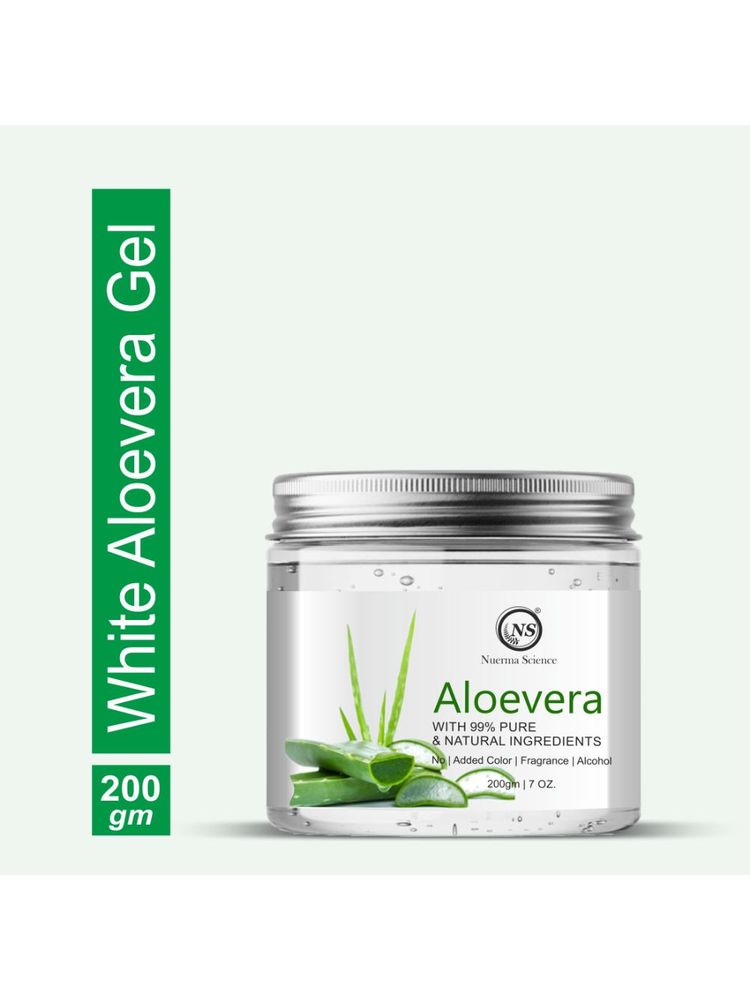Nuerma Science Natural Aloe Vera Gel Great for Face, Sunburn Relief, Dry Skin Hydration