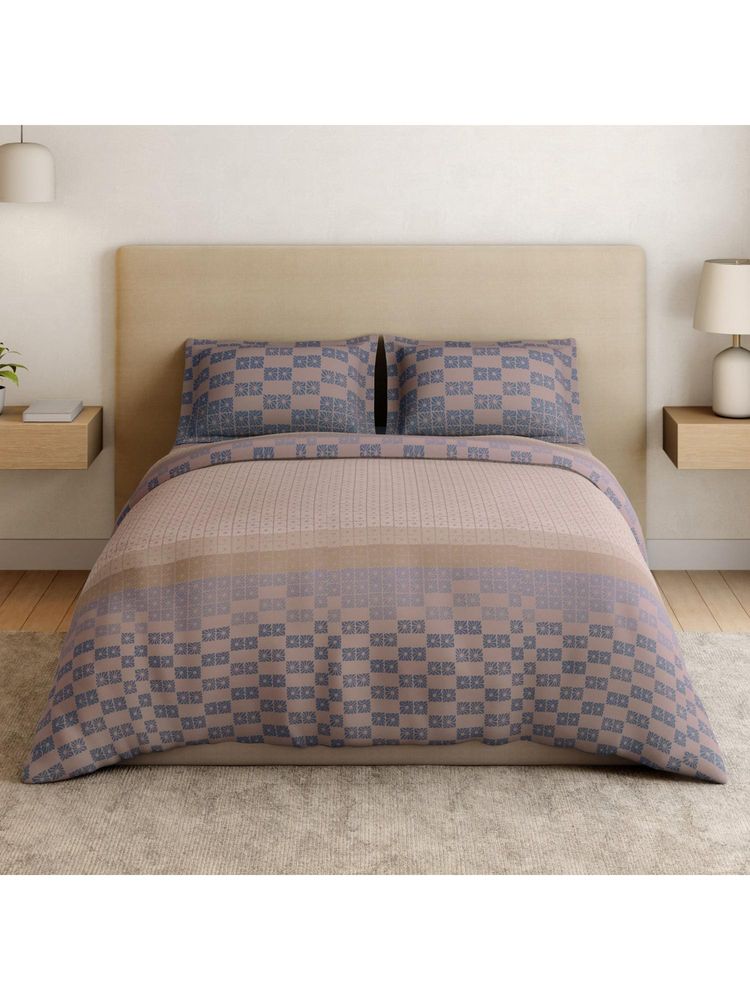 SPACES Frequency Delicacy Cotton Soft and Breathable Bedsheet with 2 Pillow Covers-image-4