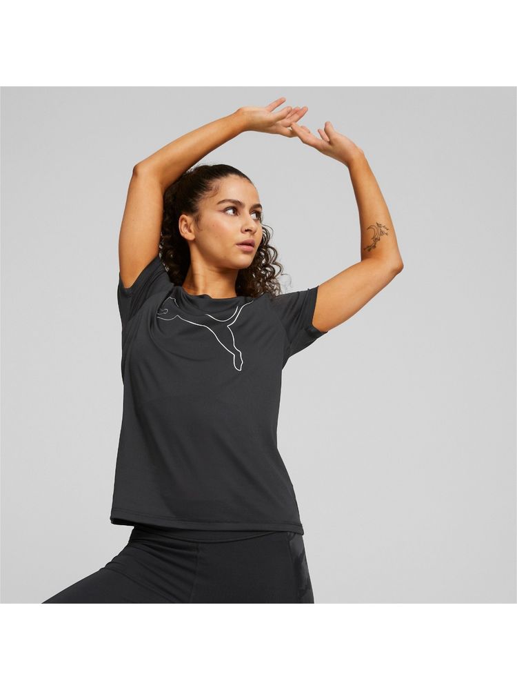 Puma Train Favourite Jersey Cat Womens Black T-Shirt-picture-20