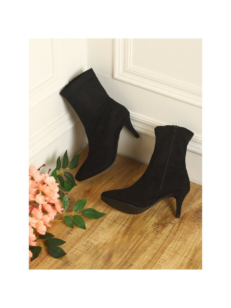 Truffle Collection Black Solid Casual Boots-picture-17