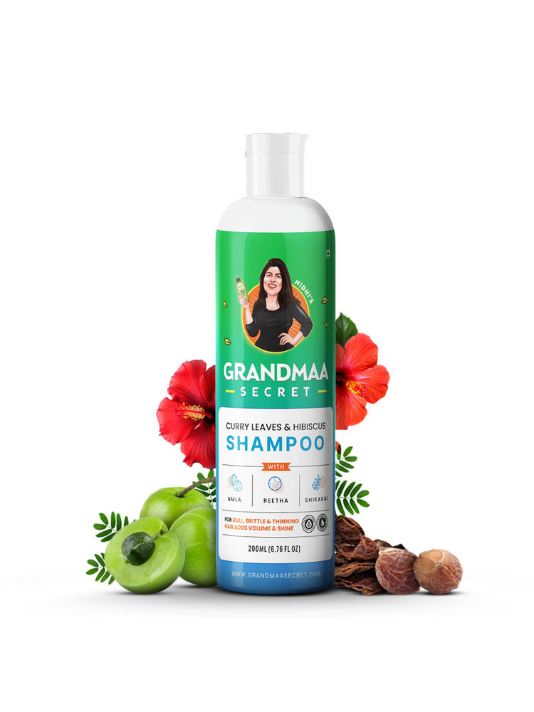 NIDHI'S GRANDMAA SECRET Curry Leaf & Hibiscus Shampoo For Hair Fall Control-image-16