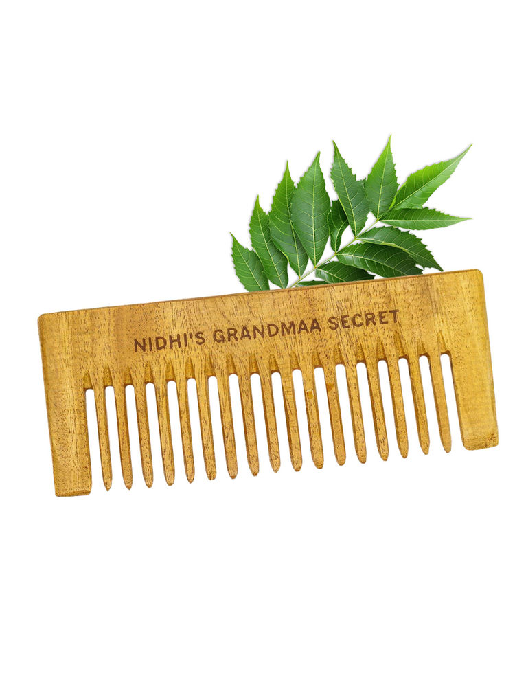 Nidhi's Grandmaa Secret Neem Wooden Comb for Hair Detangling-picture-19