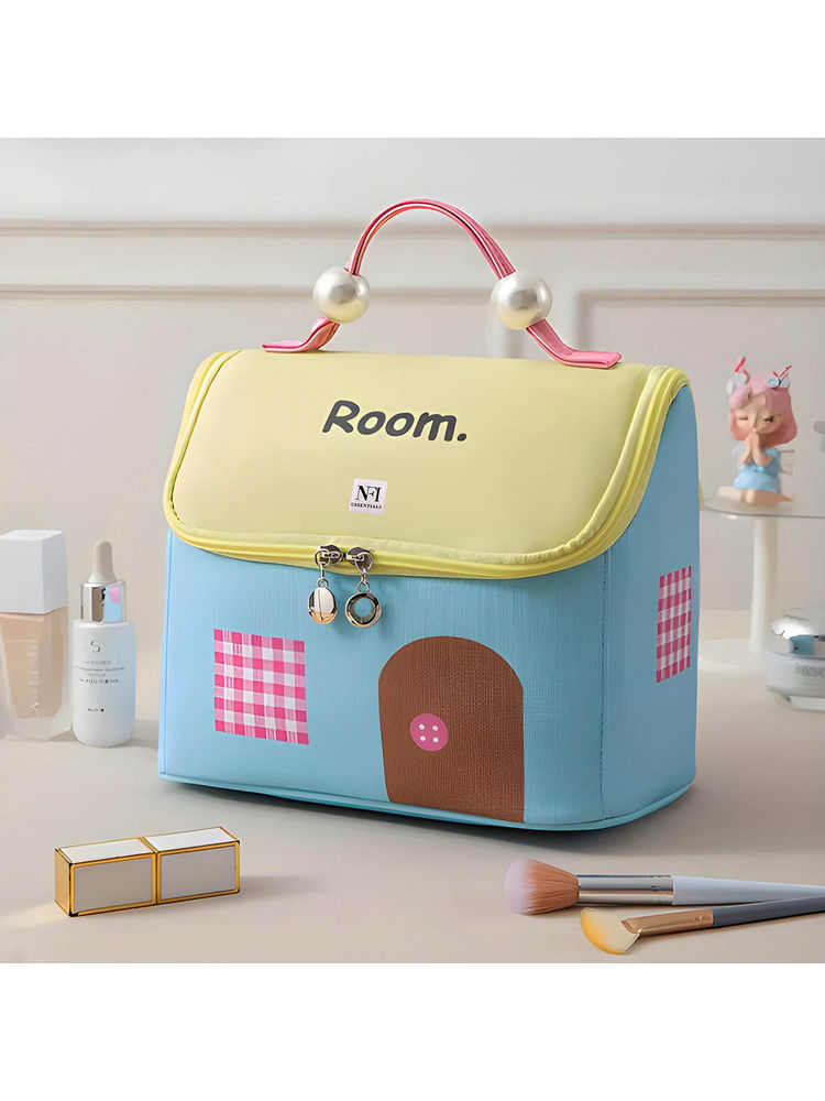NFI Essentials Yellow Pu Printed Vanity Bag-image-38